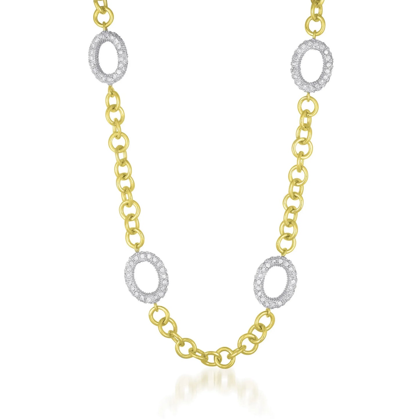 Collete Z Sterling Silver Mini Clear Cubic Zirconia Necklace