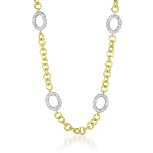 Collete Z Sterling Silver Mini Clear Cubic Zirconia Necklace