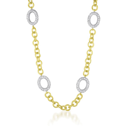 Collete Z Sterling Silver Mini Clear Cubic Zirconia Necklace