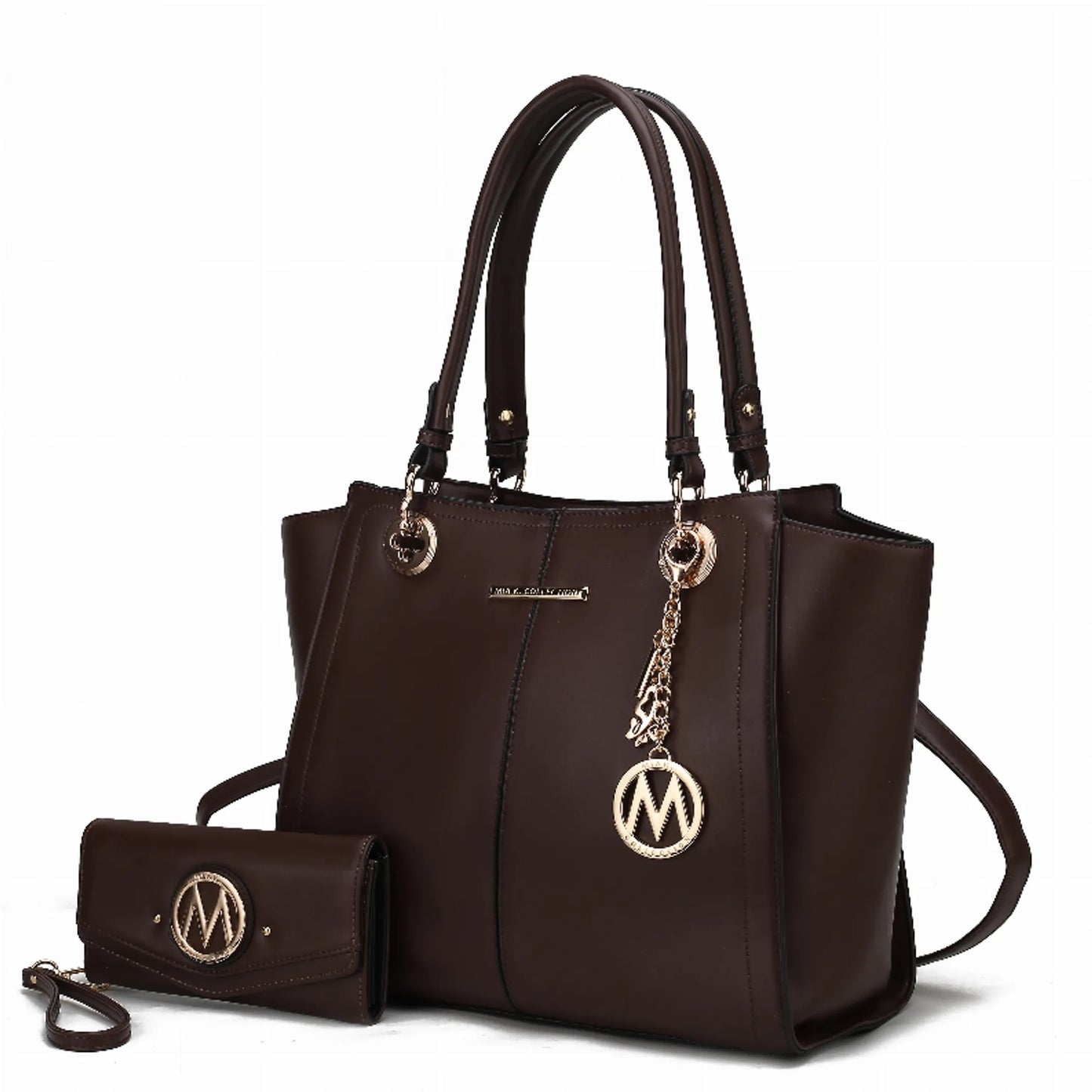 Ivy Vegan Leather Women's Tote Bag by Mia K with wallet -2 Piece Set