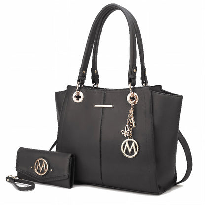 Ivy Vegan Leather Women's Tote Bag by Mia K with wallet -2 Piece Set