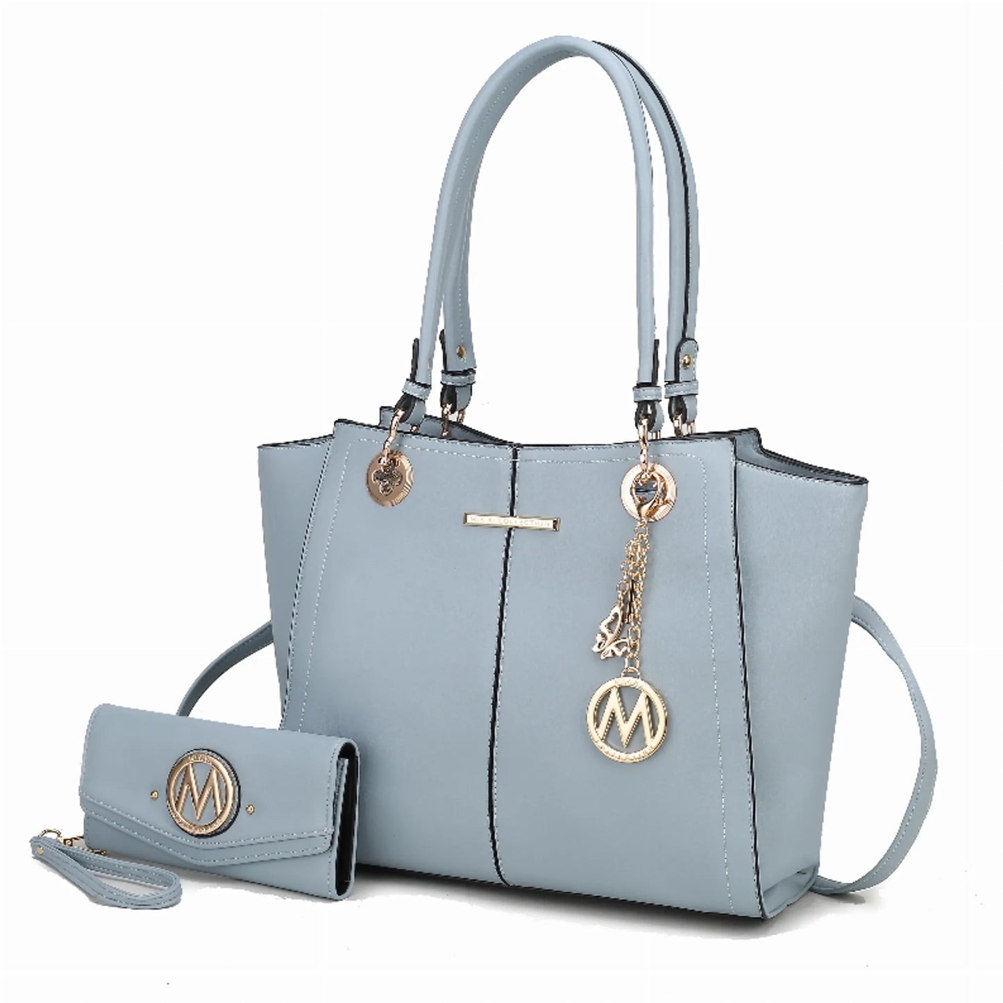 Ivy Vegan Leather Women's Tote Bag by Mia K with wallet -2 Piece Set