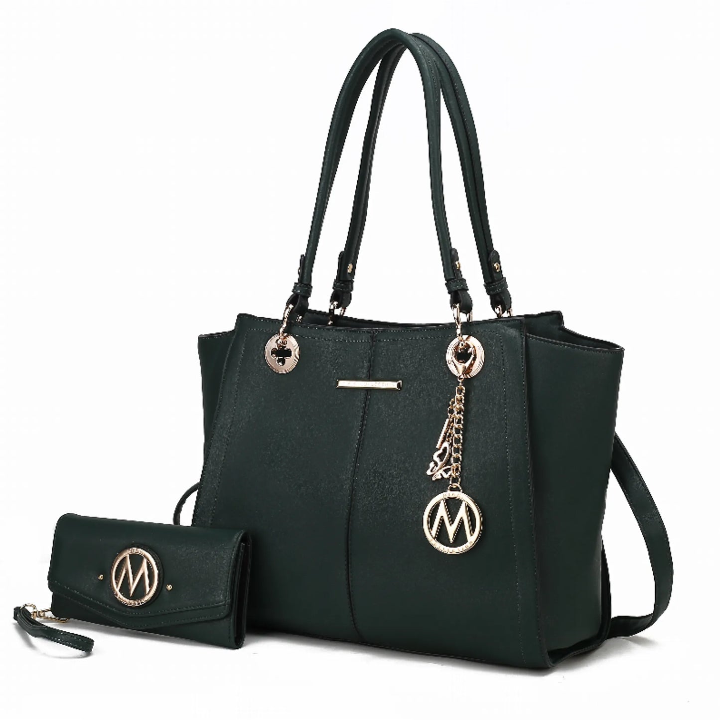 Ivy Vegan Leather Women's Tote Bag by Mia K with wallet -2 Piece Set