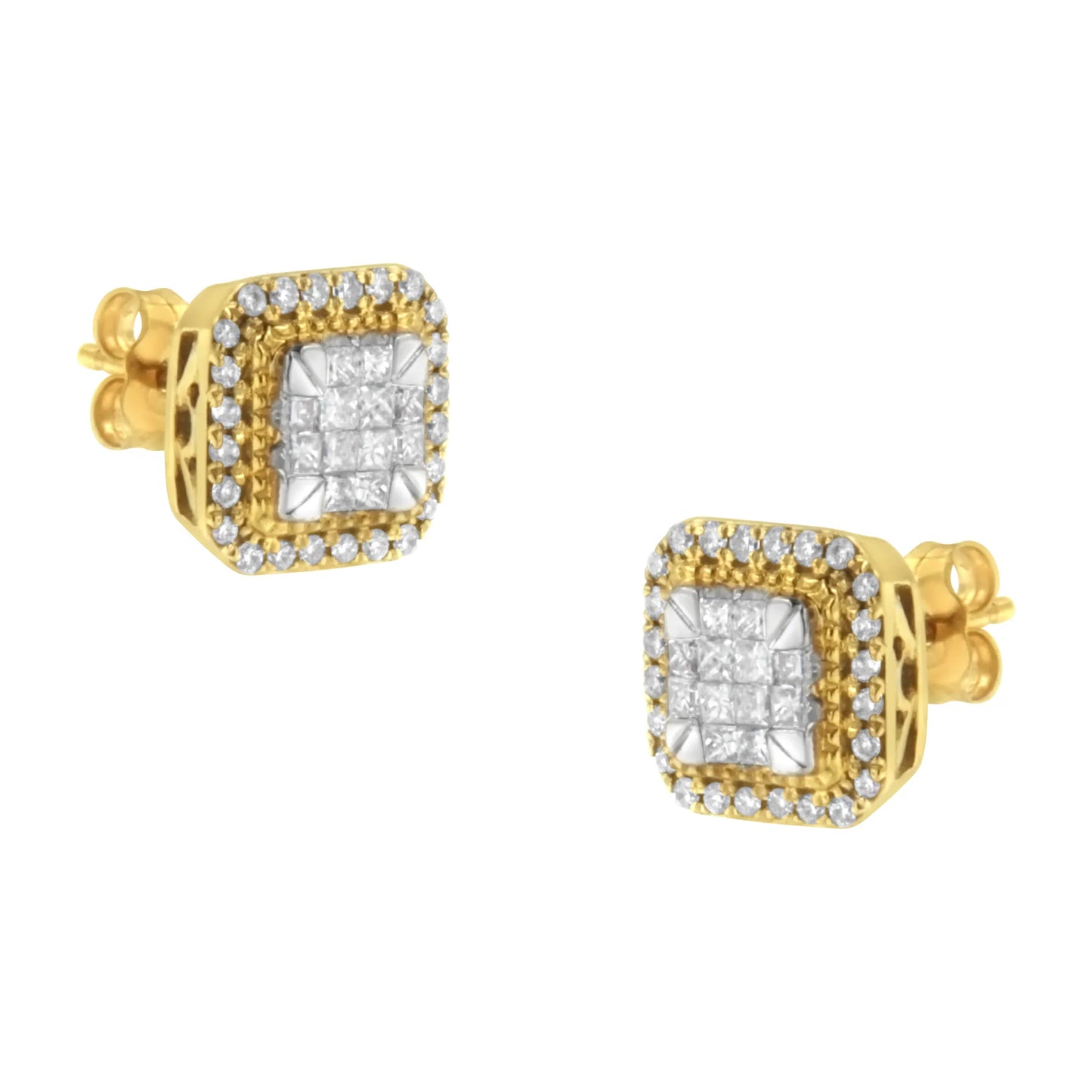 10 Karat Yellow Gold Stud Earrings
