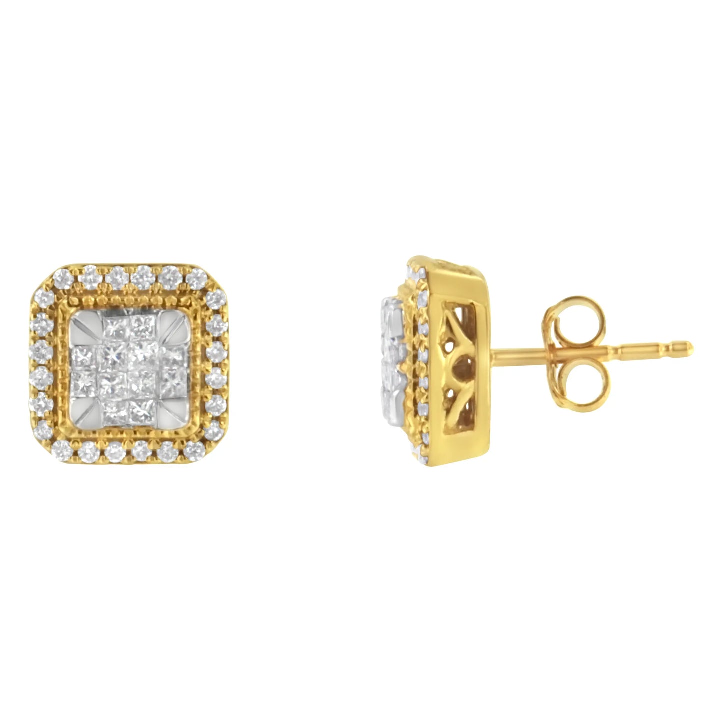 10 Karat Yellow Gold Stud Earrings