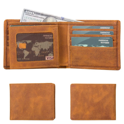 Lusk Slim Bifold Design Handcrafted Men's Genuine Leather Wallet