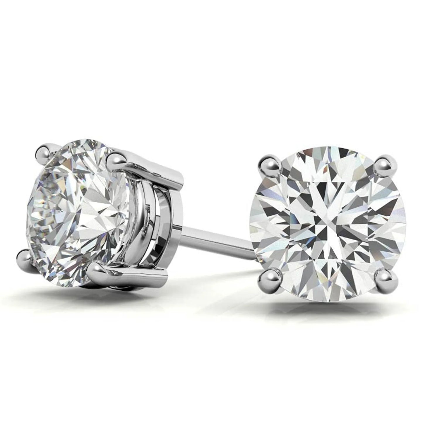 4.00 ctw Lab Grown Diamond Stud Earrings in 14k White Gold (G-VS)